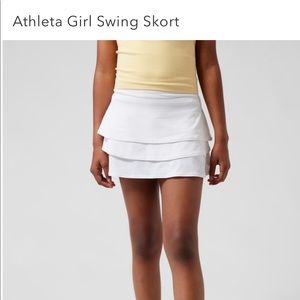 Athleta Girl swing skort size medium white.
